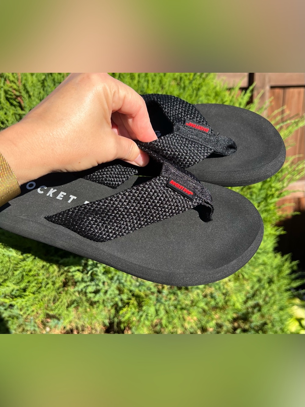 Rocket Dog Women's Sunset Flip Flop Sandals Black 7 M US NEW - Picture 1 of 8
